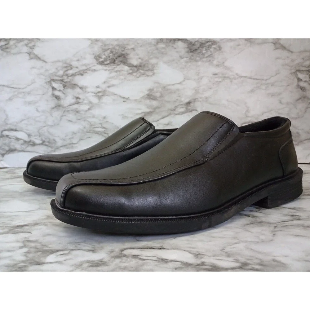 George Faux Leather Black Dress Shoes Size 13